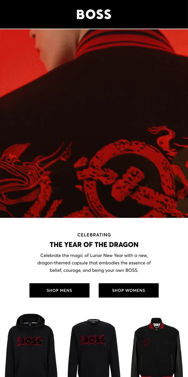 Email from HUGO BOSS. Celebrate the Year of the Dragon