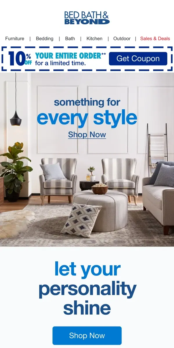 Email from Bed Bath & Beyond. Save on Something Special That's Just Your Style 🏠