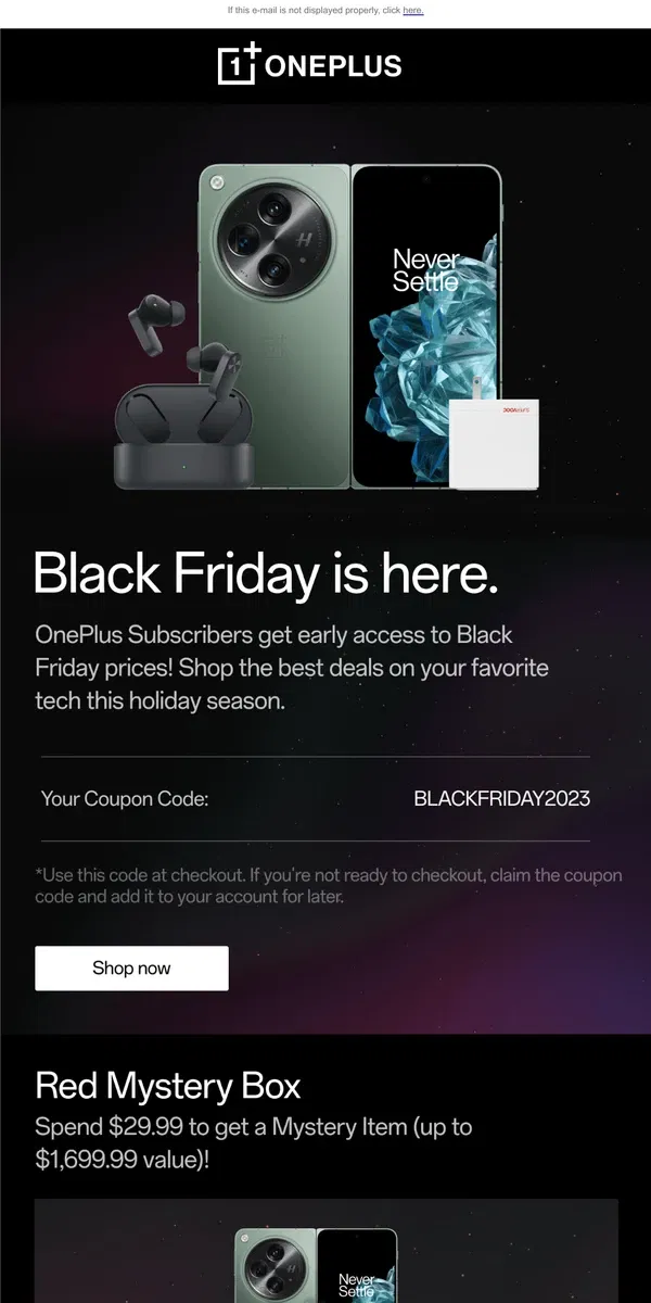 Email from OnePlus. Private Only | The biggest sale event of the year’s here