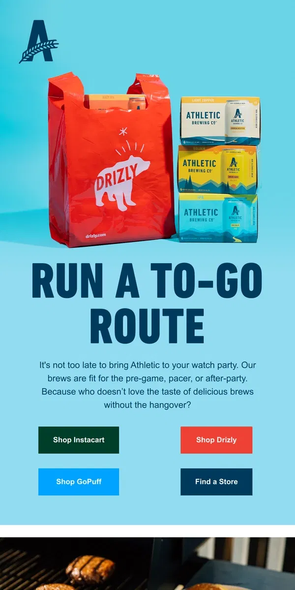 Email from Athletic Brewing Co. Call a blitz: Get rush delivery