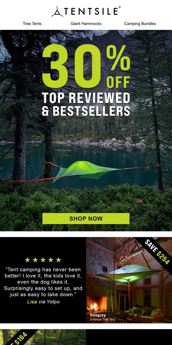 Email from Tentsile. Top Reviewed Tents | 30% OFF 🌲