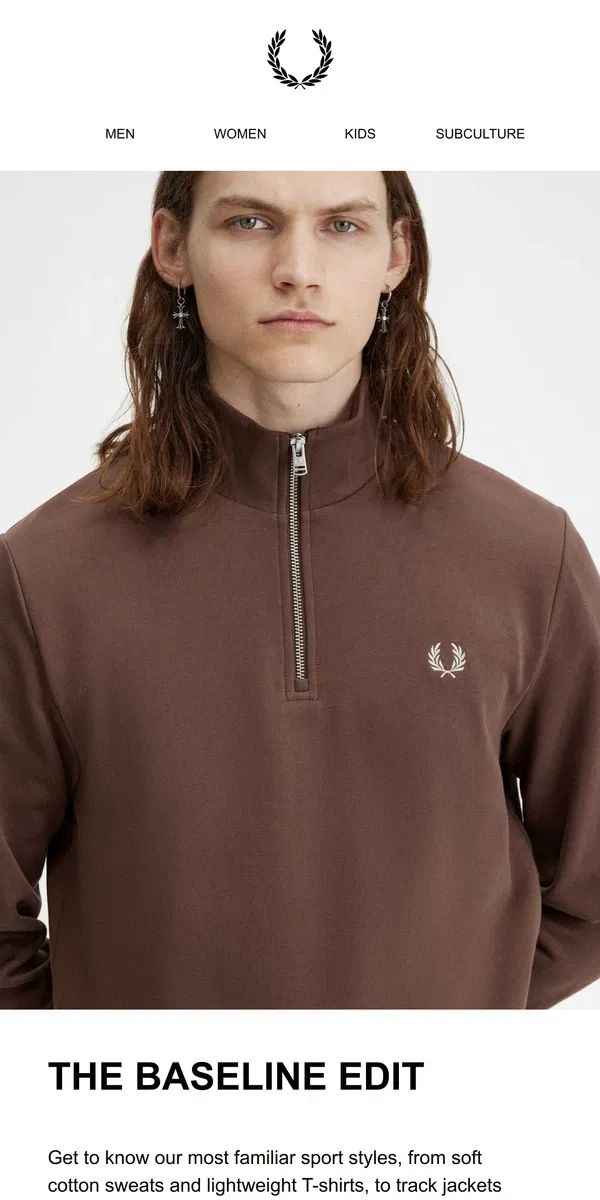 Email from Fred Perry. The Baseline Edit