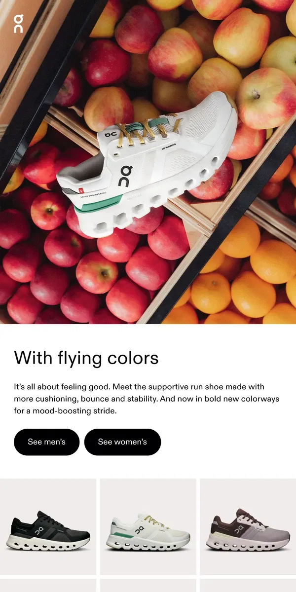 Email from On. ☁️ Cloudrunner 2: Add color to your run 