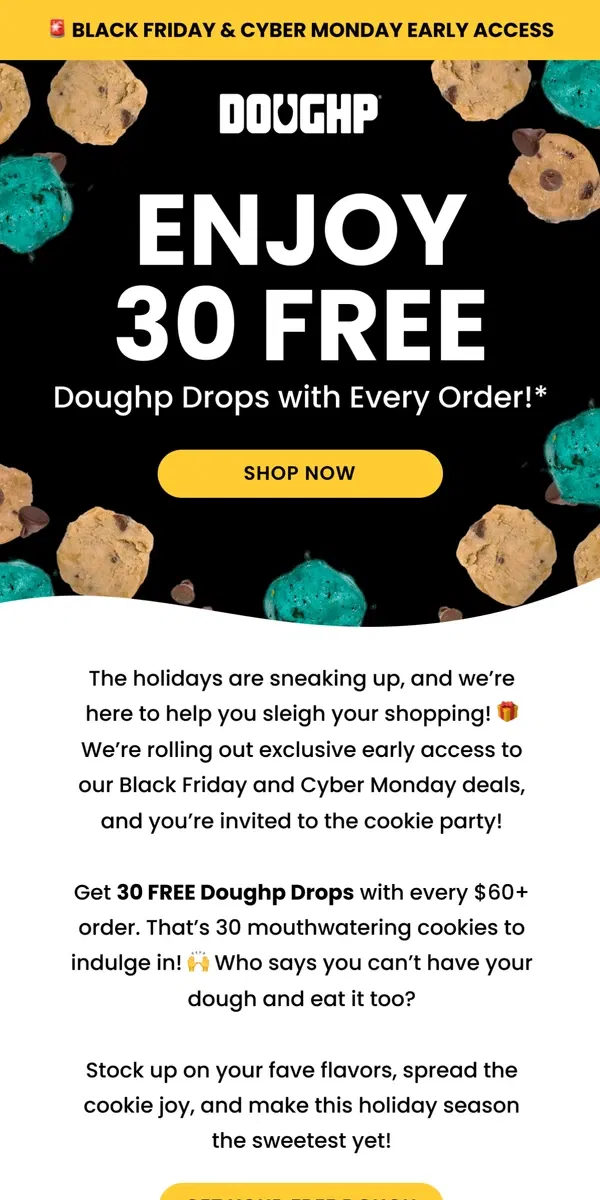 Email from Doughp. 🎉 Exclusive Black Friday Deal Access!