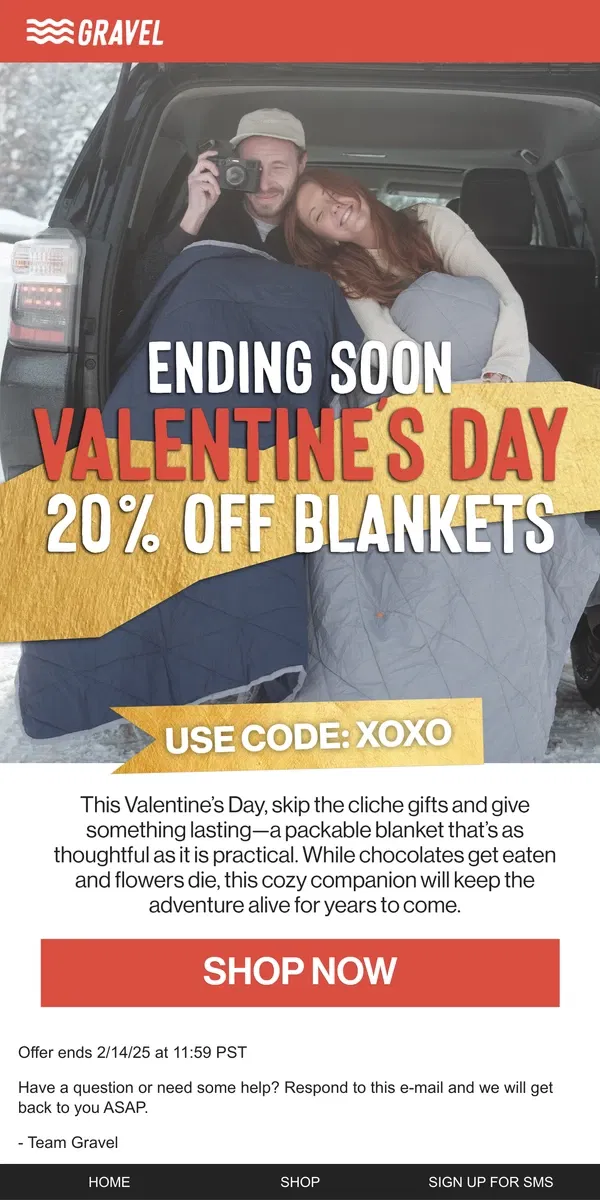 Email from Gravel. 20% Off Ending Soon