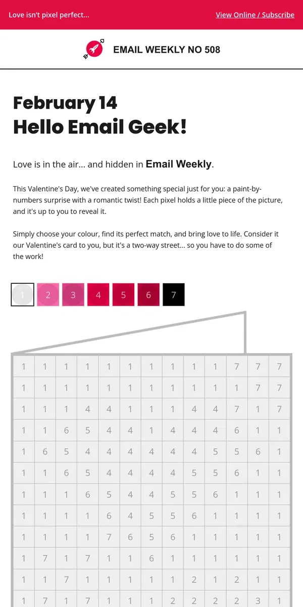 Email from ActionRocket. EmailWeekly #508: Wear your ❤️ on your email