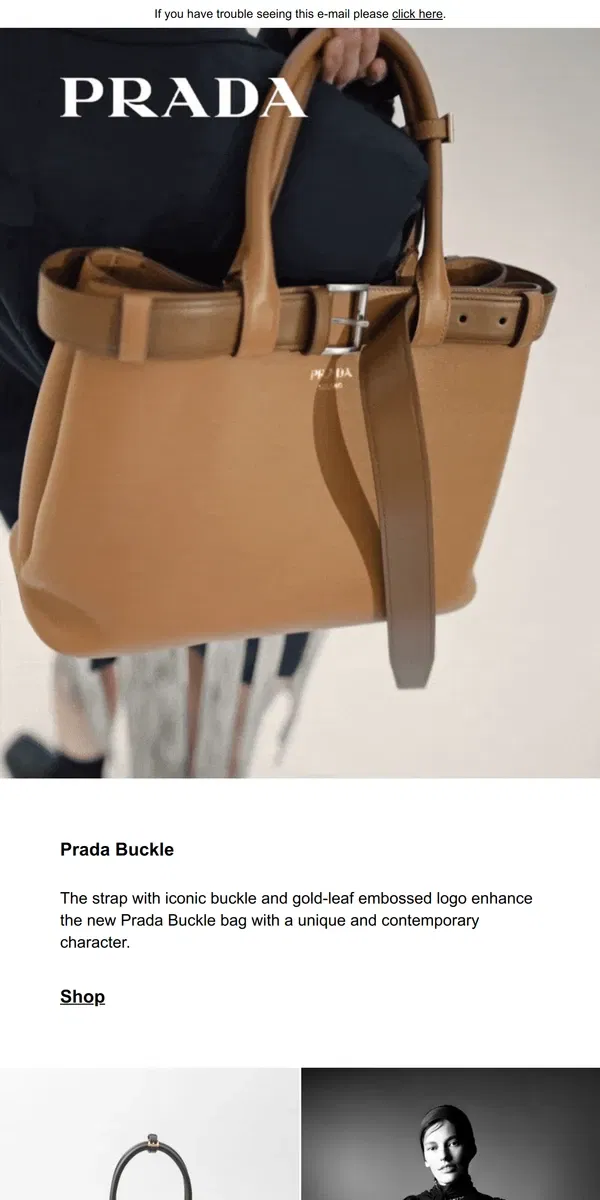 Email from Prada. Prada Buckle: Precious Details