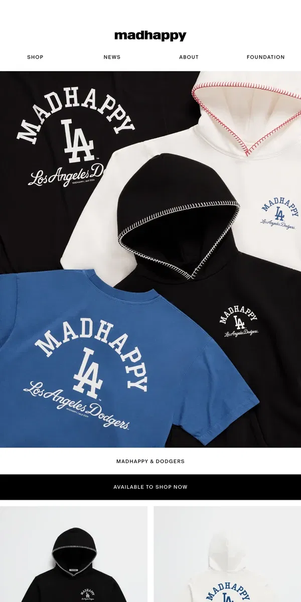 Email from Madhappy. Madhappy & Los Angeles Dodgers