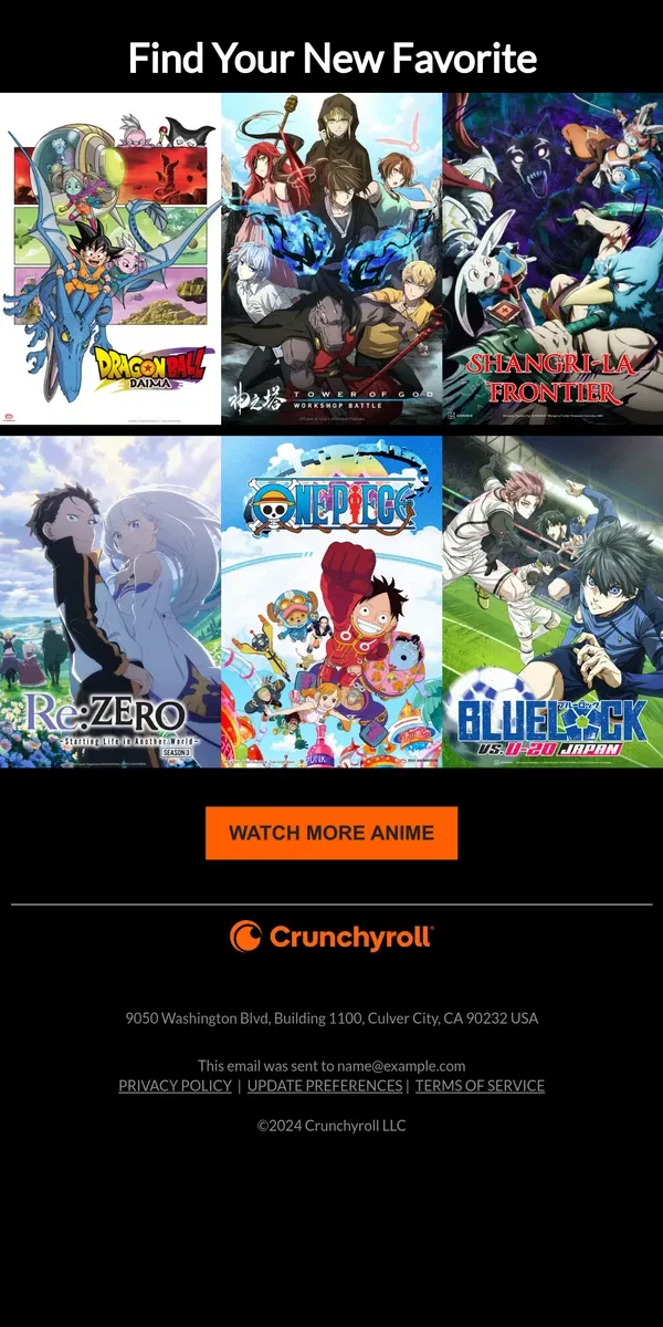 Email from Crunchyroll. 🎊 Your Seasonal Anime Stats Are Here!