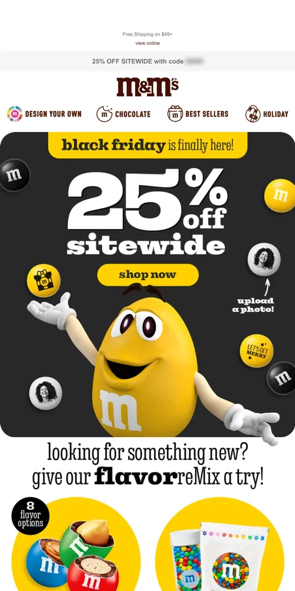 Email from M&M's. It's the BEST Friday of the Year!