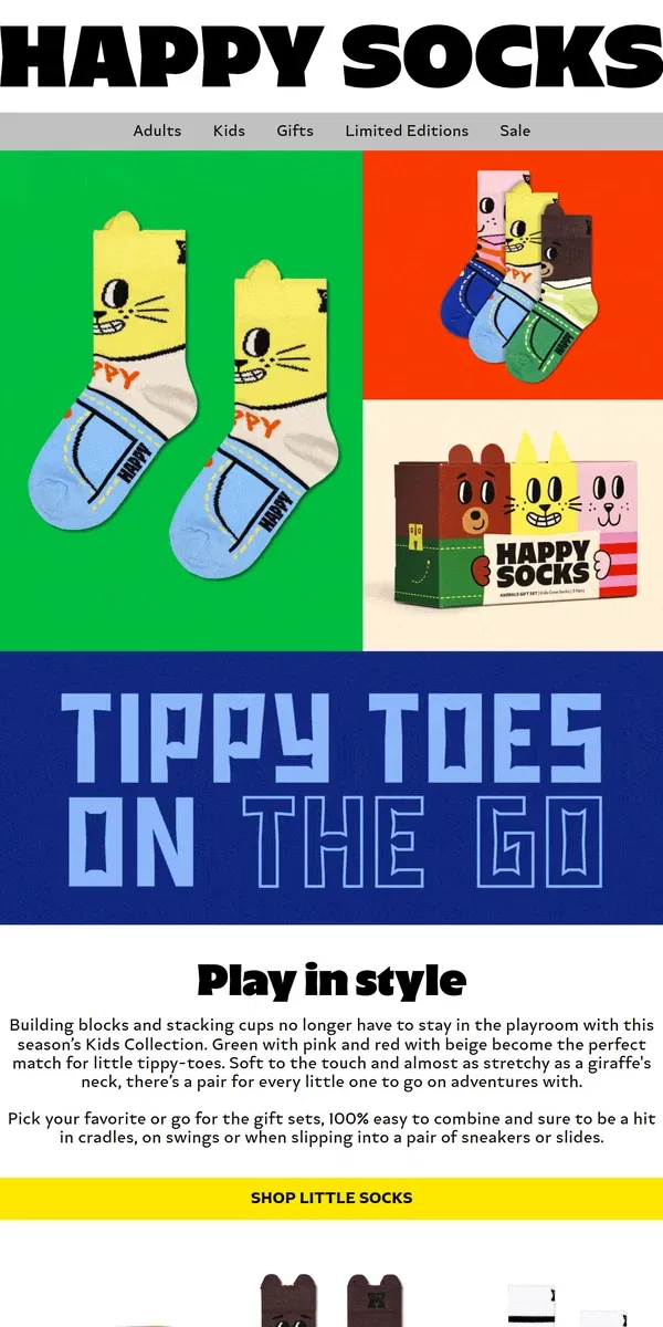 Email from Happy Socks. New Kids Collection!