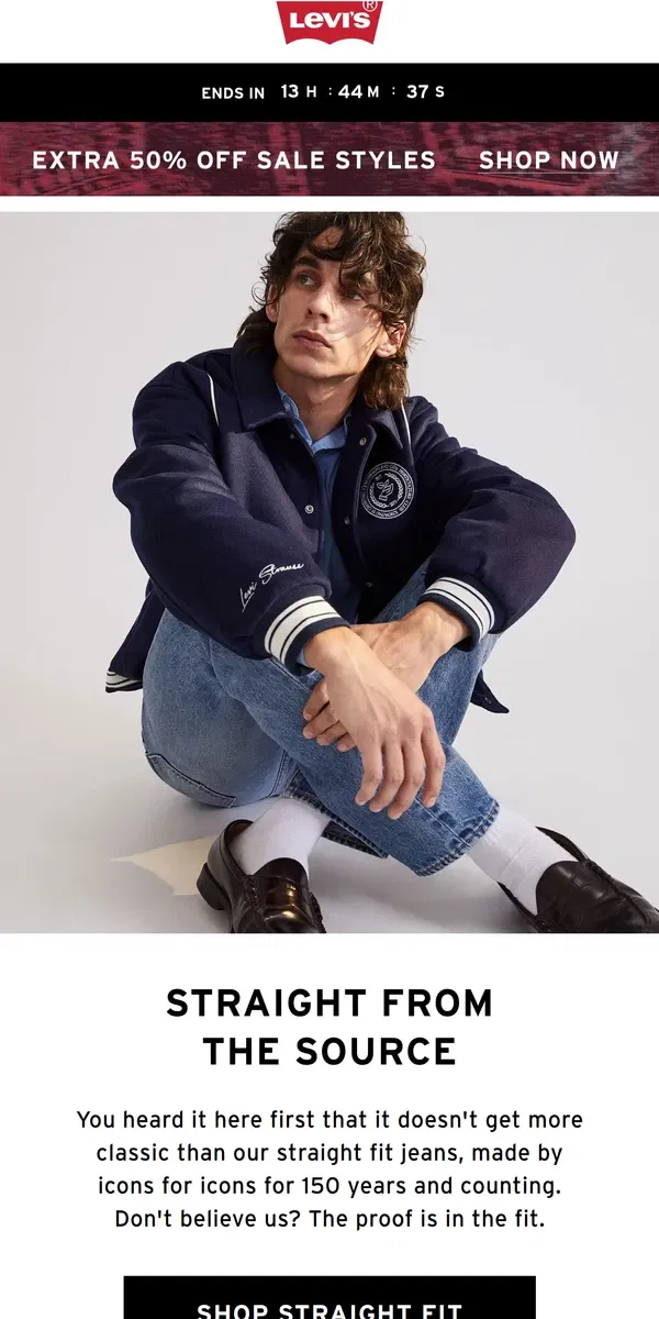 Email from Levi's. The proof is in the fit.