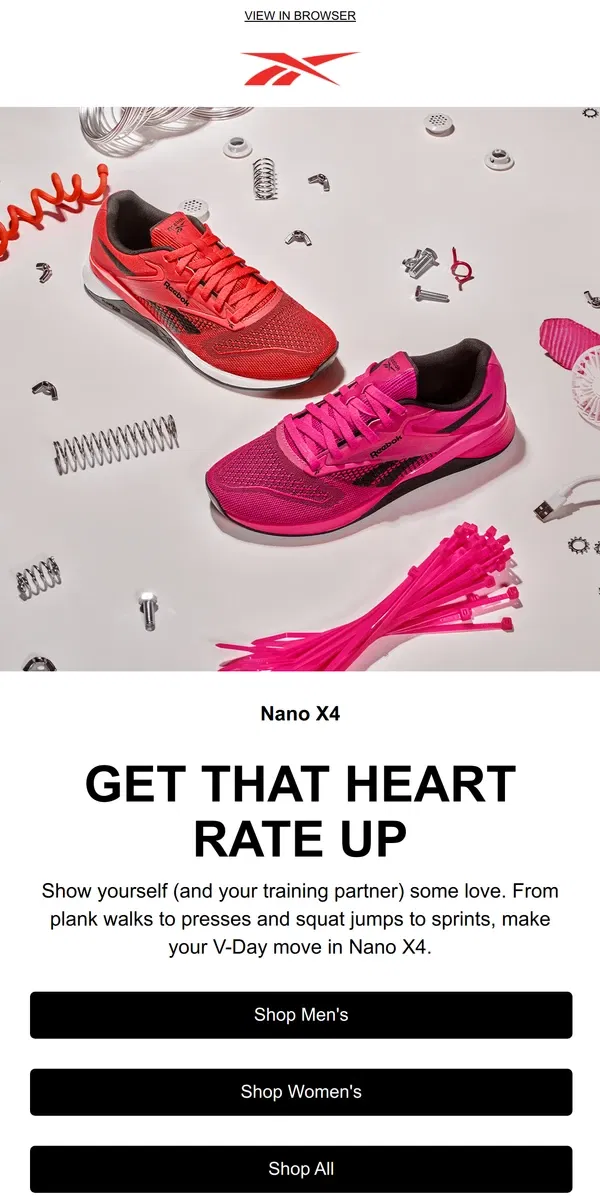 Email from Reebok. For V-Day at the gym... ❤️