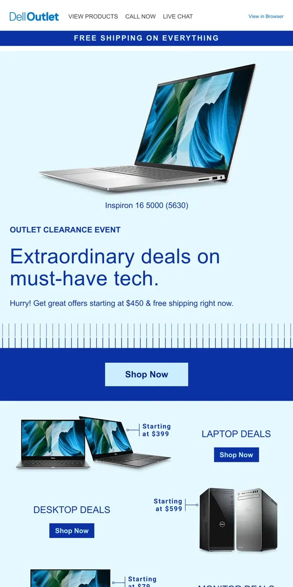 Email from Dell. Clearance pricing while inventory lasts.