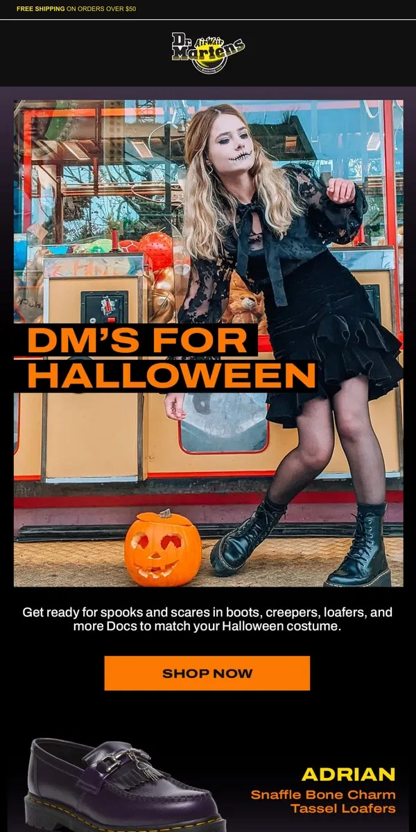 Email from Dr. Martens. Get ready for spooks and scares in DM's