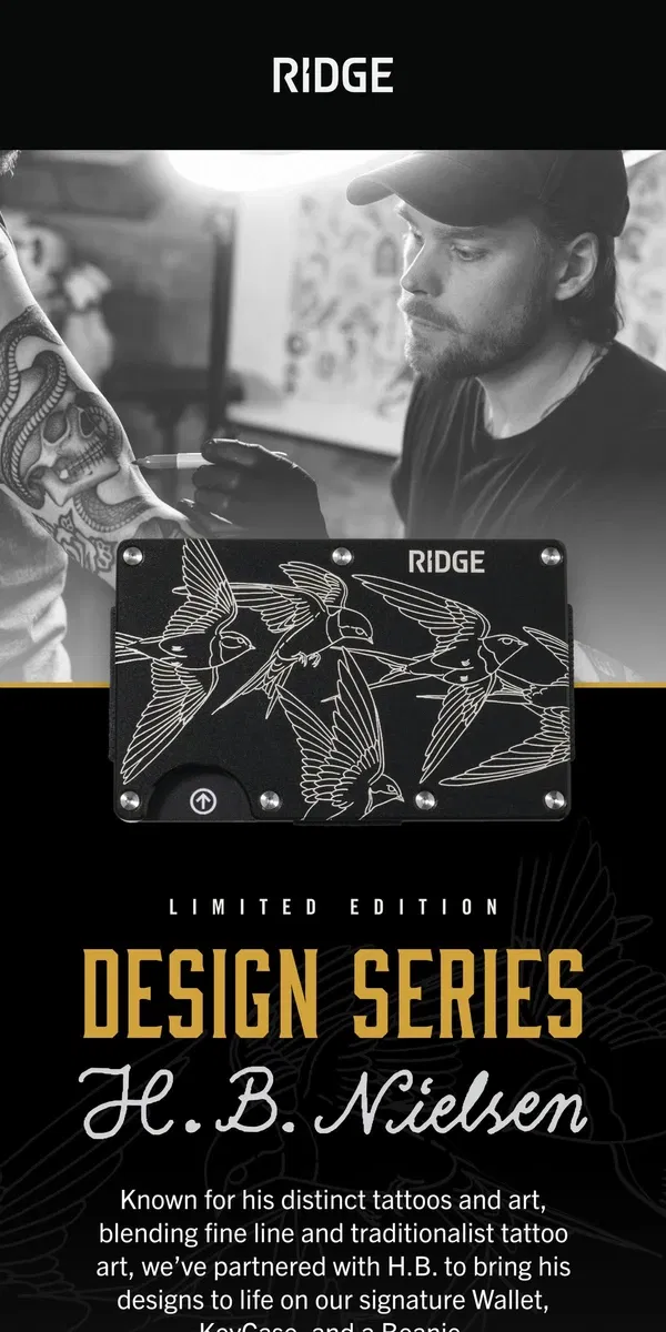 Email from The Ridge. LIMITED EDITION: Hand drawn designs