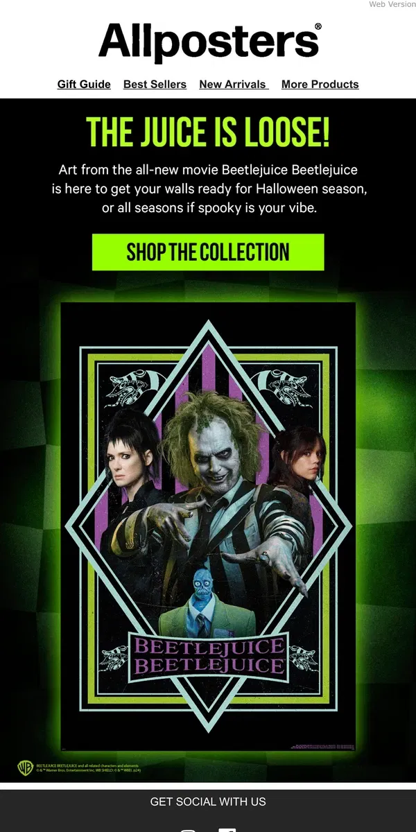 Email from AllPosters. Beetlejuice, Beetlejuice - Don't Say it 3 Times!