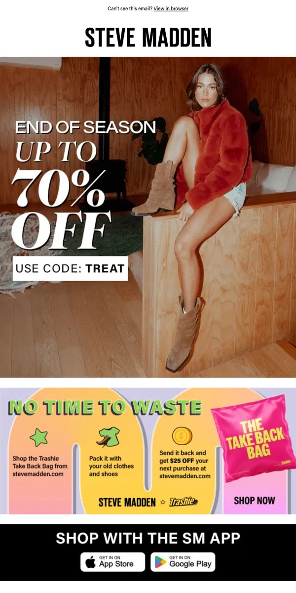 Email from Steve Madden. Have You Seen This Sale?!