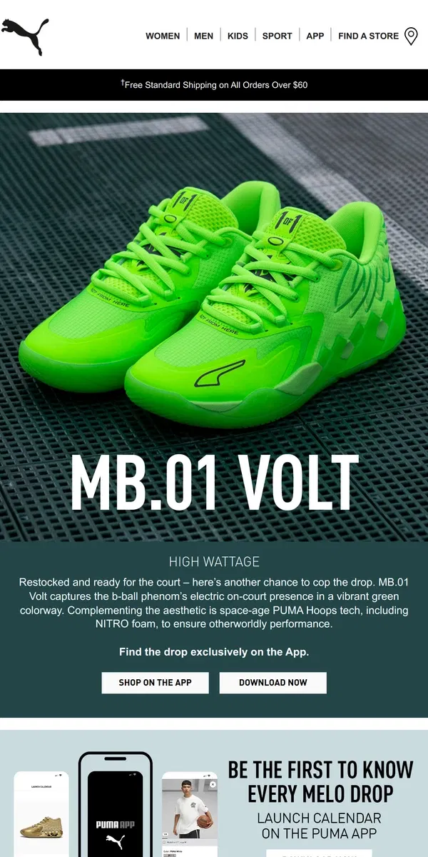 Email from Puma. MB.01 Volt Has Dropped (Again)