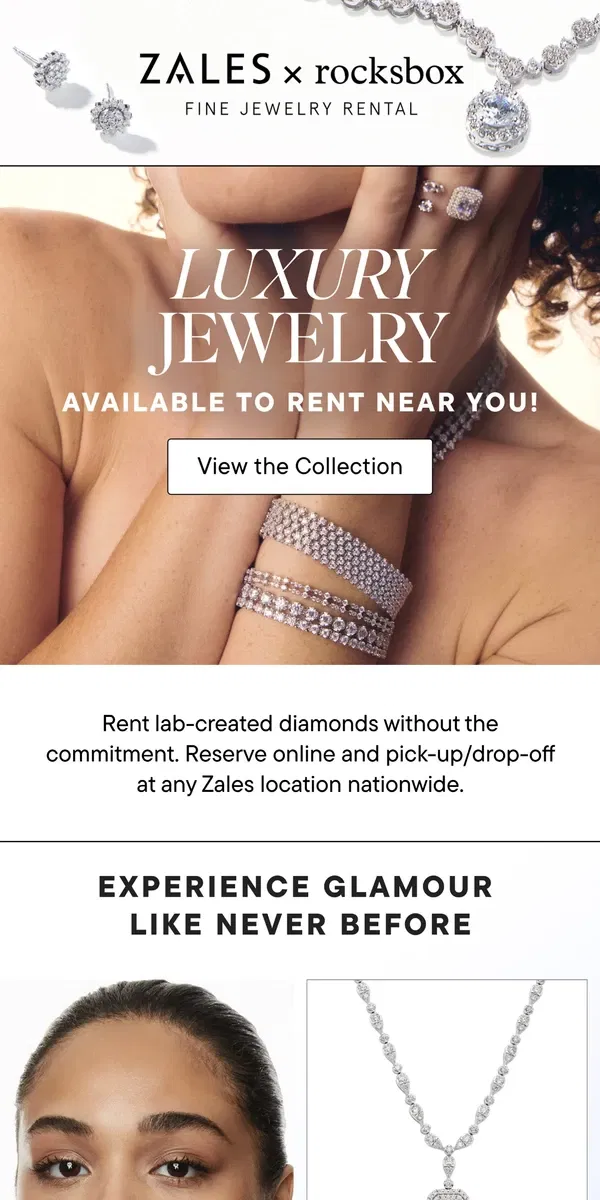 Email from Rocksbox. THE WAIT IS OVER → reserve your luxury jewels 💎