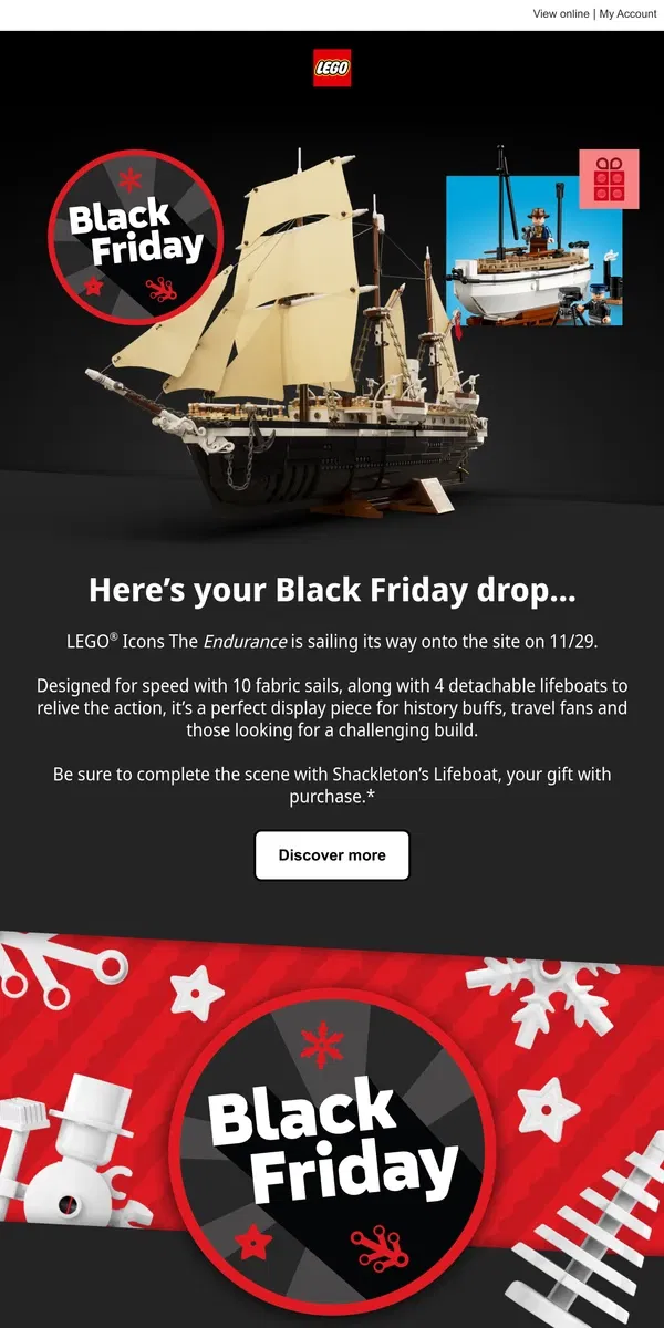 Email from Lego. Are you ready for Black Friday?