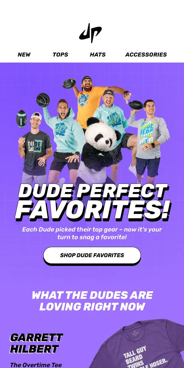 Email from Dude Perfect. Dude Favorites Are In! 🏆