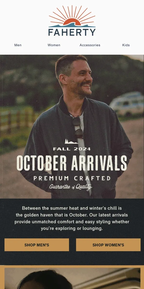 Email from Faherty. Shop New Arrivals.