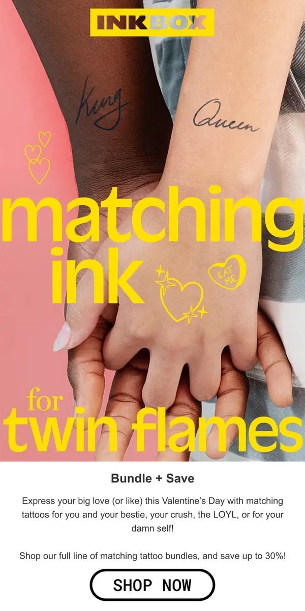 Email from Inkbox. ❤️‍🔥 Matching Ink for Twin Flames ❤️‍🔥