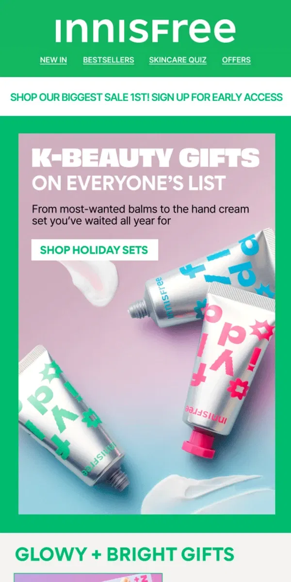 Email from innisfree. Holiday Gifts on Everyone's List!