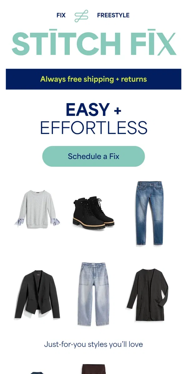 Email from Stitch Fix. These styles are special ✨