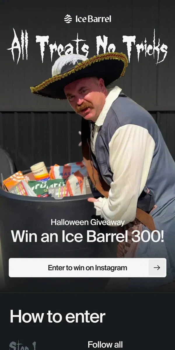 Email from Ice Barrel. Win an Ice Barrel 300! 👻