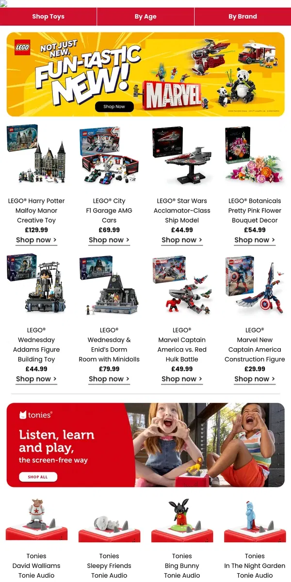 Email from Hamleys. Shop New In & Best Selling Toys