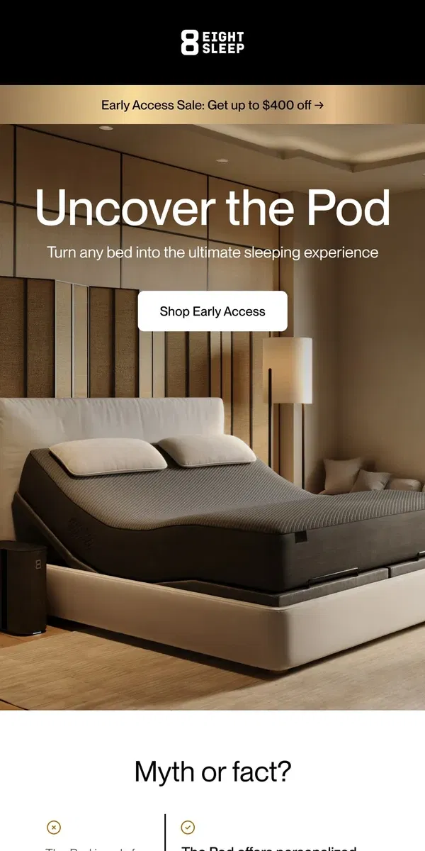 Email from Eight Sleep. “Is the Pod only for hot sleepers?”