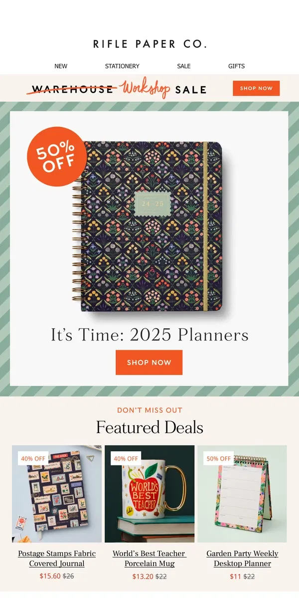 Email from Rifle Paper Co.. Final Hours: Up to 70% off 🚨