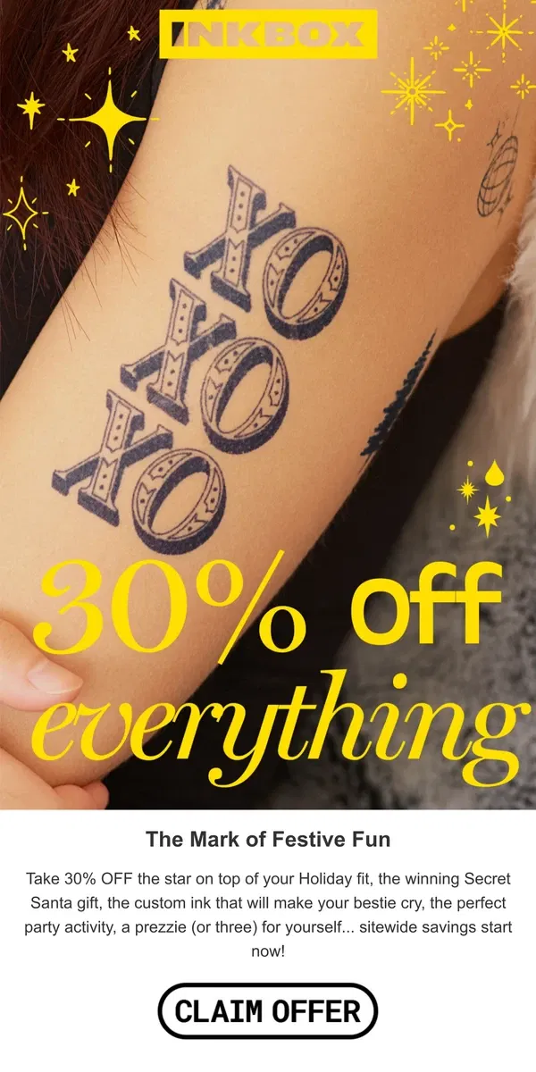 Email from Inkbox. ✨ 30% OFF Everything ✨