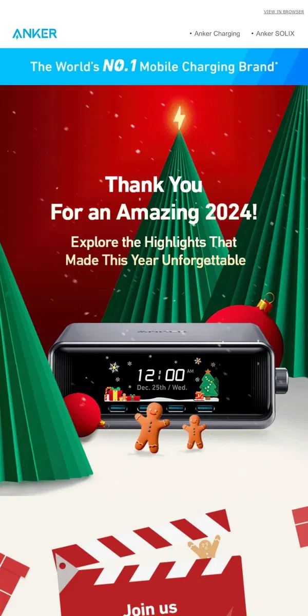 Email from Anker. 🎄 Anker Wishes You Happy Holidays! 🎅