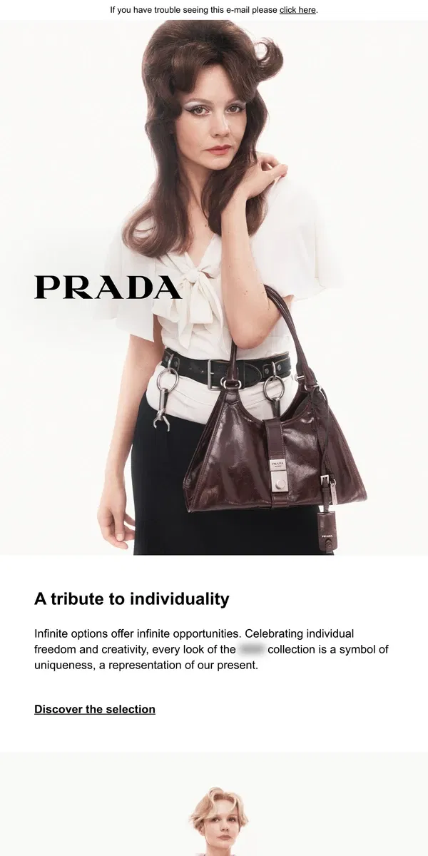 Email from Prada. Spring/Summer 2025