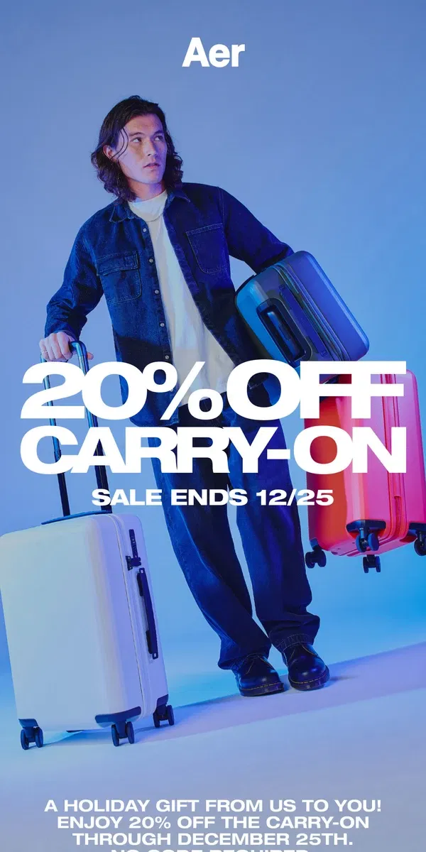 Email from Aer. 20% off the Carry-On