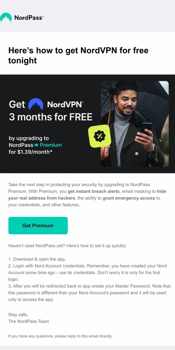 Email from NordVPN. Your Black Friday deal ends tonight—act now