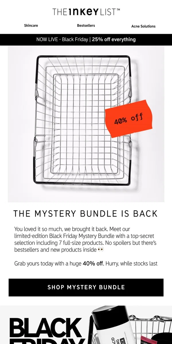 Email from The INKEY List. 40% OFF: The surprise you’ve been waiting for 👀