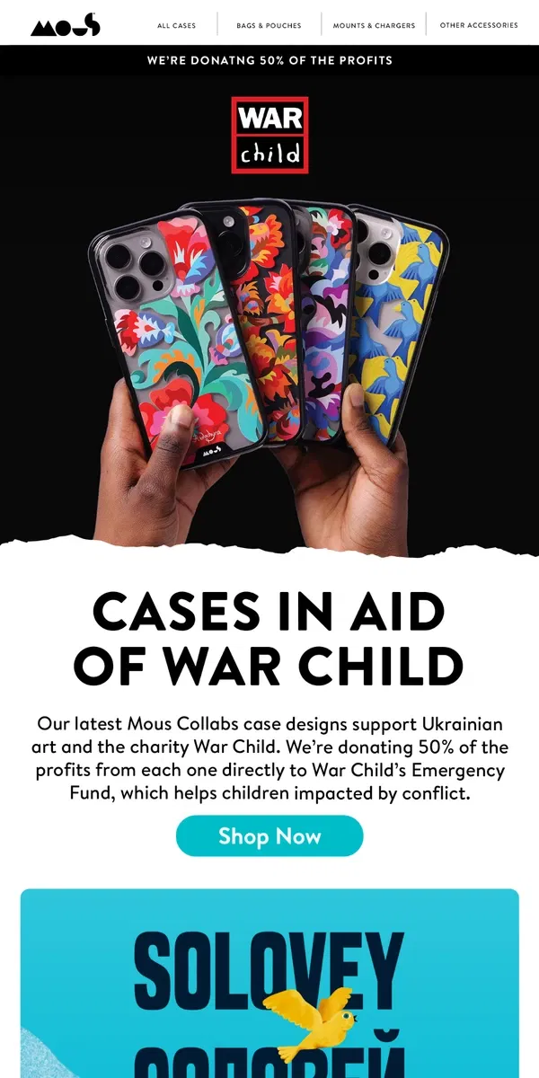 Email from Mous. Cases in aid of War Child