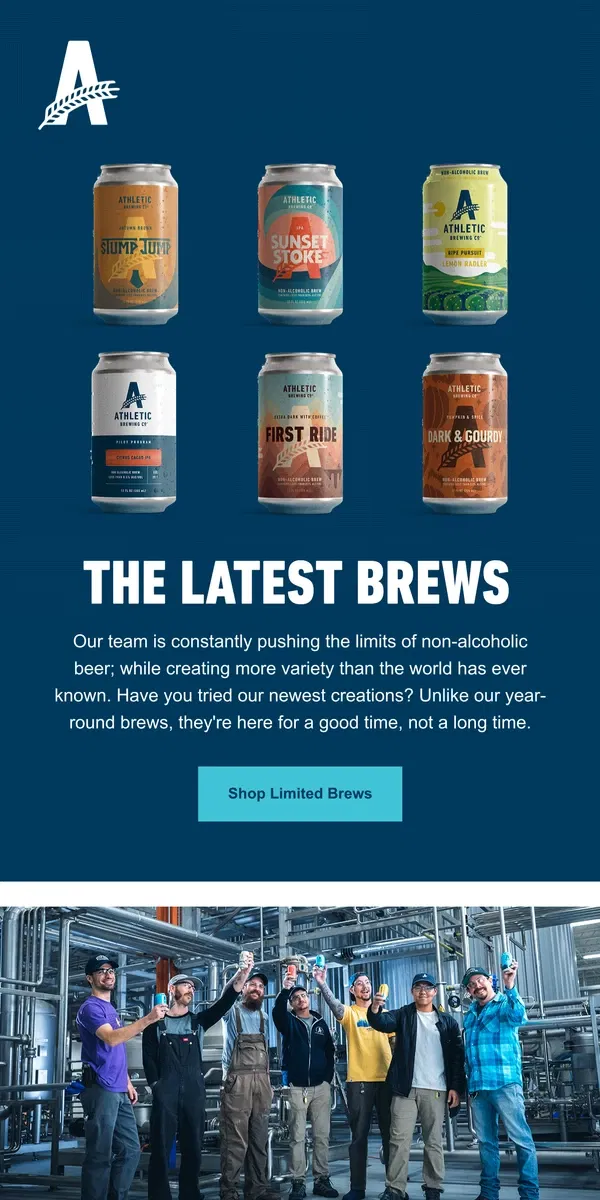 Email from Athletic Brewing Co. The Latest Brews: October 🍺✨