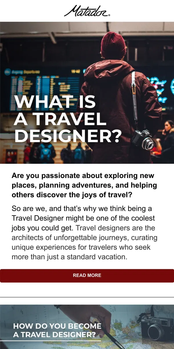 Email from Matador. The COOLEST Travel job