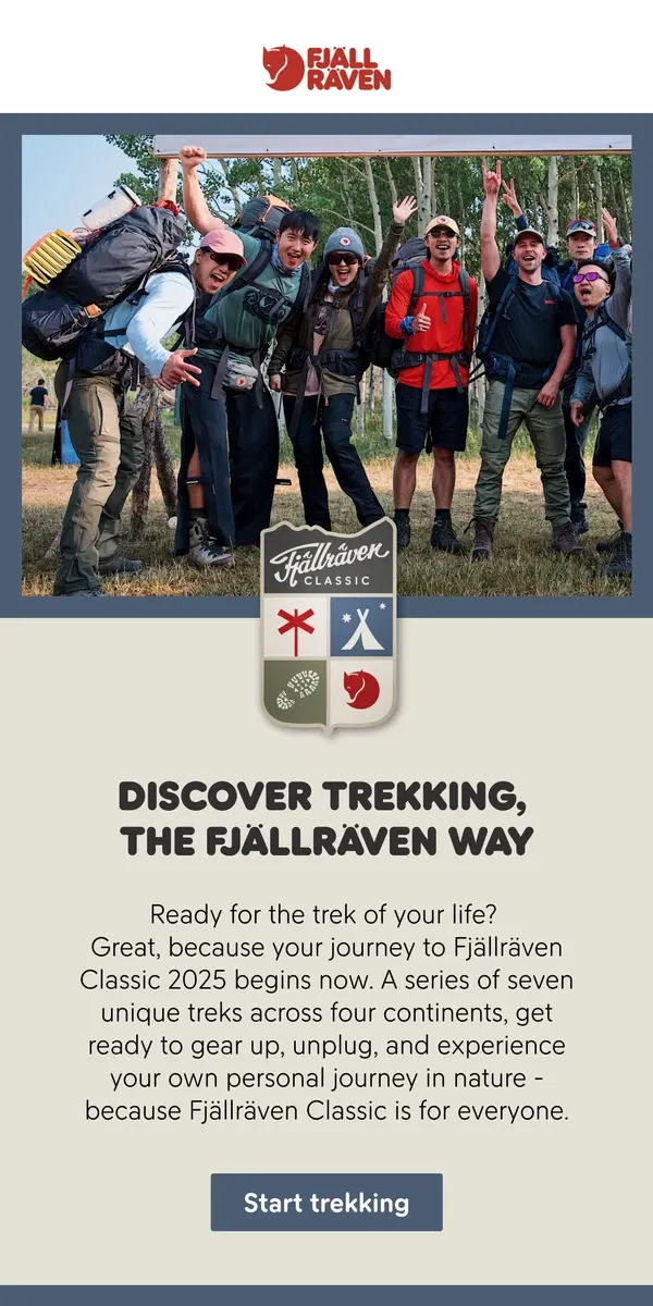 Email from Fjällräven. It’s time for Fjällräven Classic 2025