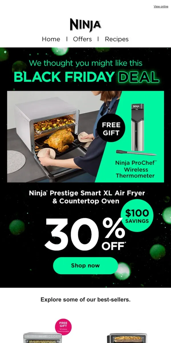 Email from Ninja Kitchen. Last chance for this exclusive Black Friday deal. 🔥