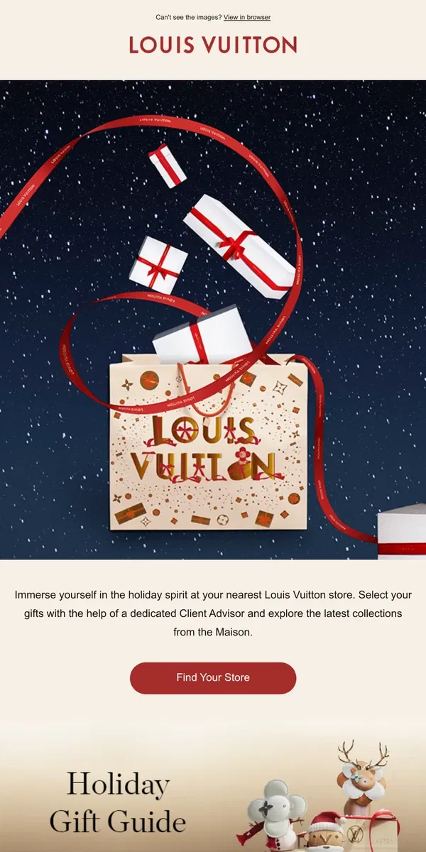 Email from Louis Vuitton. Find Your Gift In Store