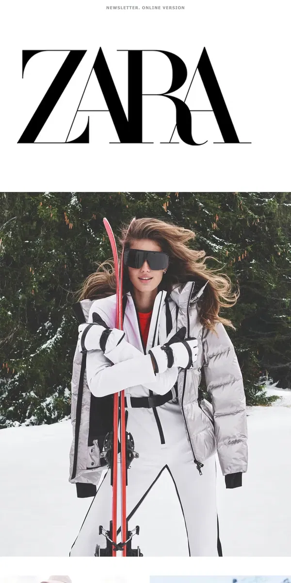 Email from Zara. SKI Collection at #zarawoman