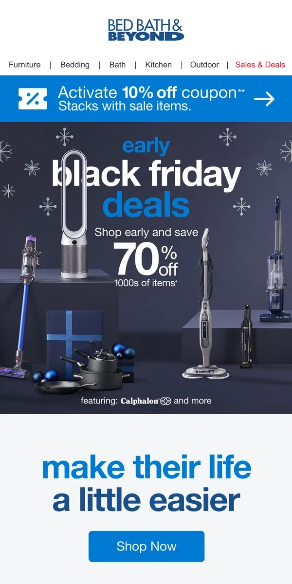 Email from Bed Bath & Beyond. Our Hottest Deals on Your Favorite Brands are Here