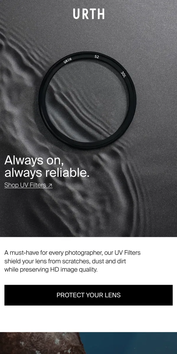 Email from Urth. Next-level lens protection