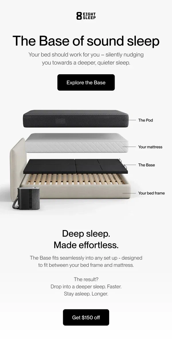 Email from Eight Sleep. How to personalize your sleep